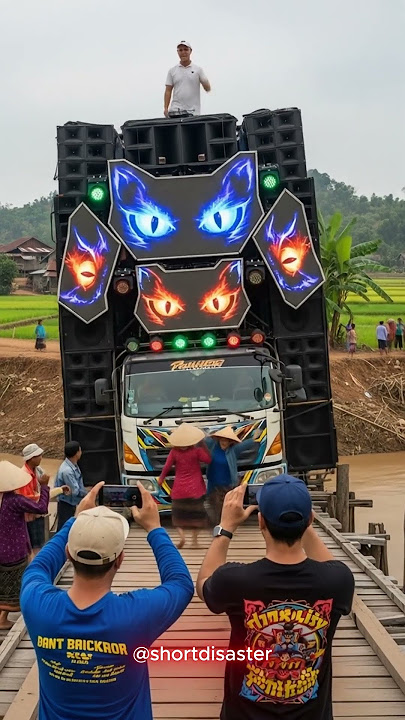 TERJEBUR SUNGAI!!! Truk Sound horeg oleng terjebur Sungai #disaster #soundhoreg #trukoleng #audio