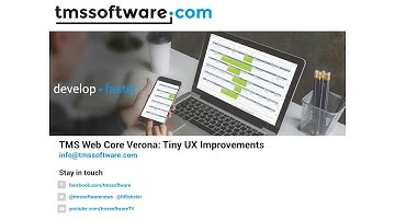 TMS WEB Core v1.1 Verona: Small UX improvements!