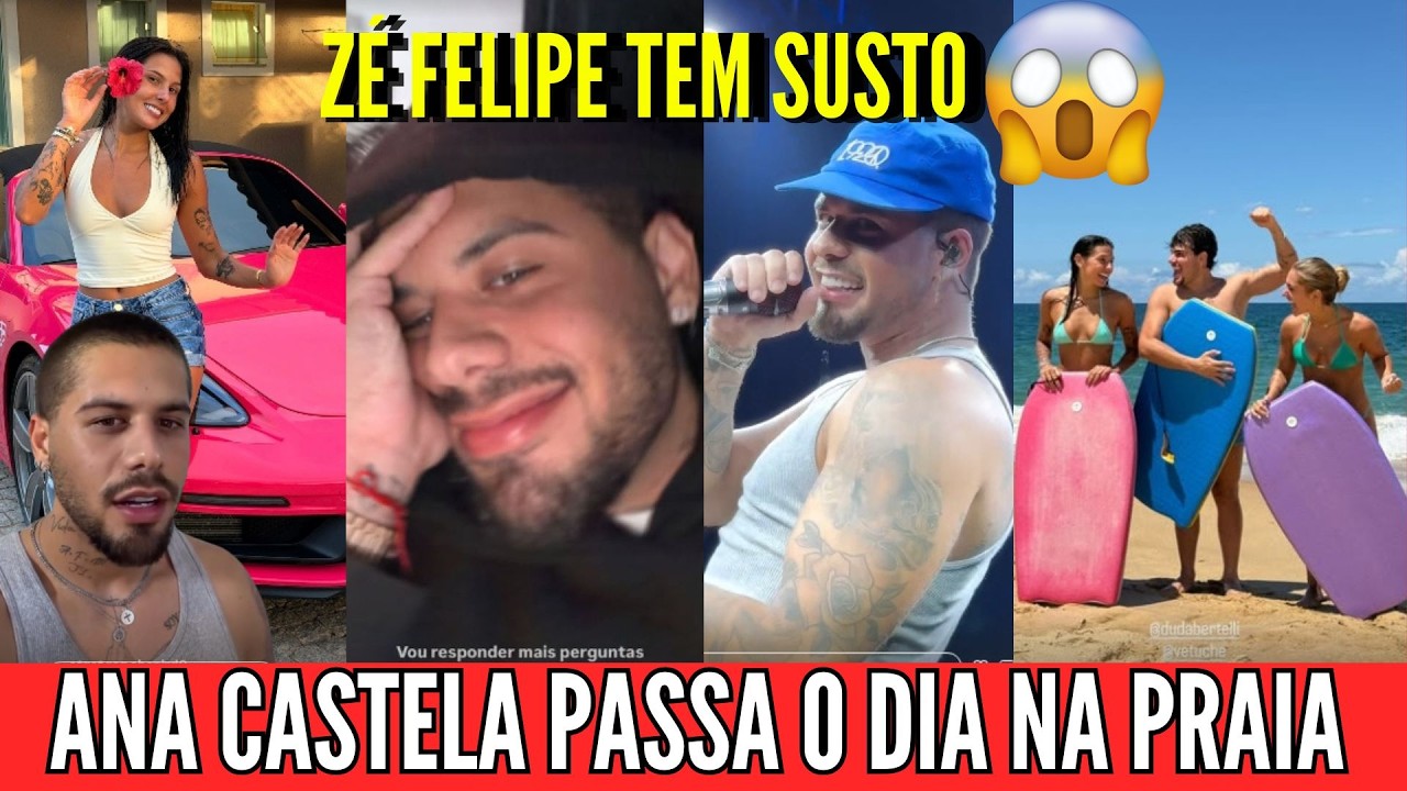 ANA CASTELA NA PRAIA COM VETUCHE E COM ZPE FELIPE O INUSITADO ACONTECE, POLIANA MOSTRA LEONARDO.