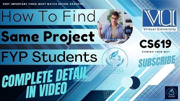 How to find same VU FYP Projects students Complete Detail in Video || By Vu BsCs ||