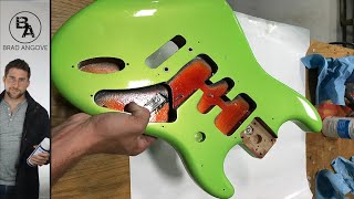 Doing a Custom Nitrocellulose Lacquer Guitar Paint Job (Part 12)