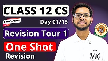Revision Tour 1 One Shot | Class 12 Python | Class 12 Computer Science | CBSE Board Exam 2025 |