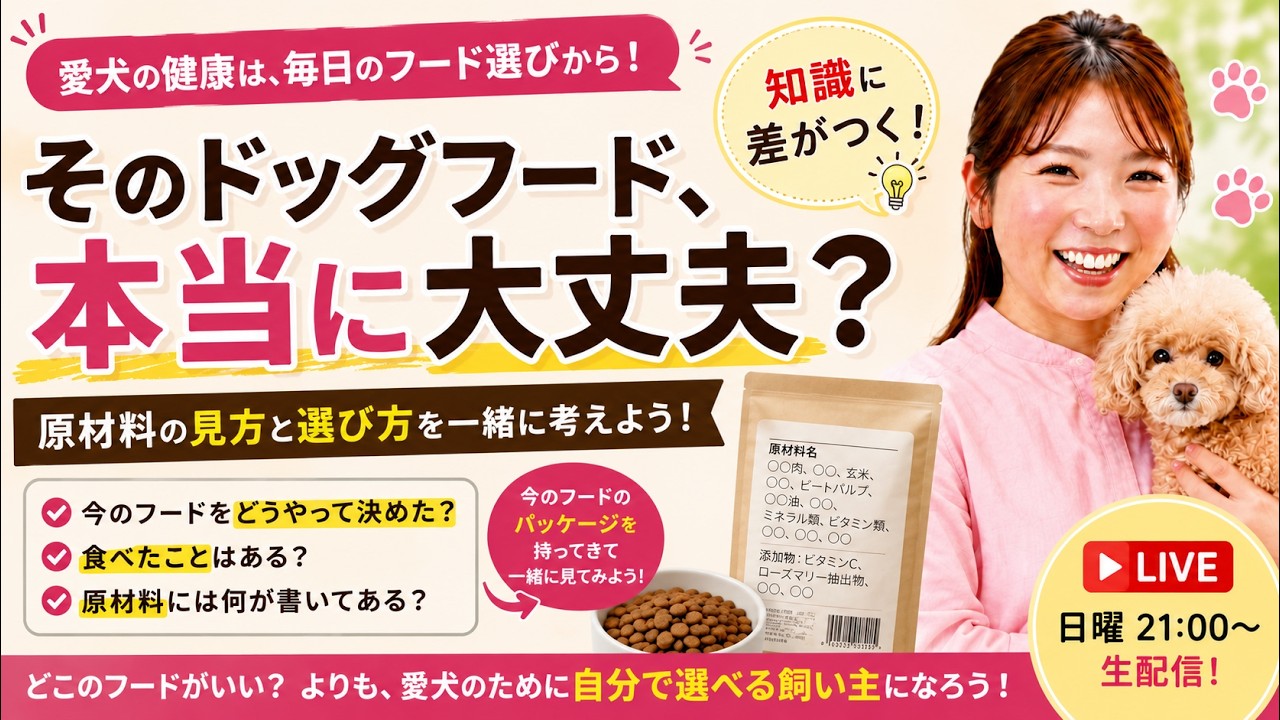 【犬との暮らし】そのドッグフード、本当に大丈夫?今すぐ原材料を見てみよう!