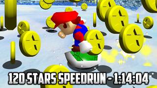 ⭐ Super Mario 64 PC Port - 89 of 120 Stars Speedrun (TAS) 1:14:04