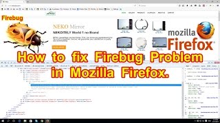 How to fix Firebug Problem in Mozilla Firefox - Watch & Learn