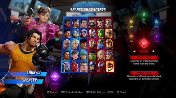 Character Select - Marvel vs Capcom: Infinite