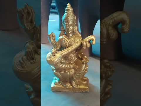 clay god statues gold colour