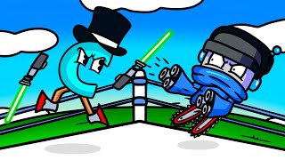 We Glue Lightsabers and Chainsaws to Our Arms and Legs and Battle in Merge Ragdoll Fighting! screenshot 5
