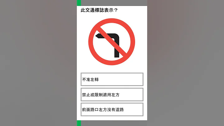 交通標誌模擬試題040 - 天天要聞