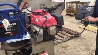 Gas Swenson salt spreader running CLUTCH LOCKED UP 11/2/16