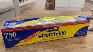 Setting up the Kirkland Stretch-tite Plastic Food Wrap