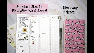 Midori Travelers Notebook Setup - Using it as a Daily Planner (with Cute Stickers and GIVEAWAY!)