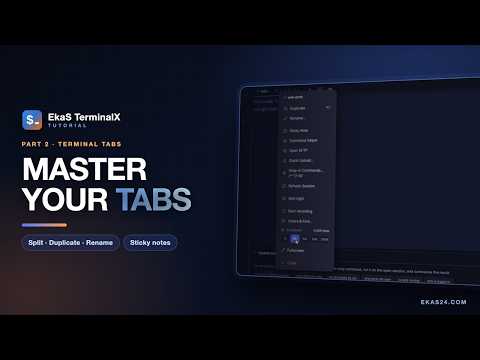EkaS TerminalX Tab Controls: Split, Duplicate & Rename SSH