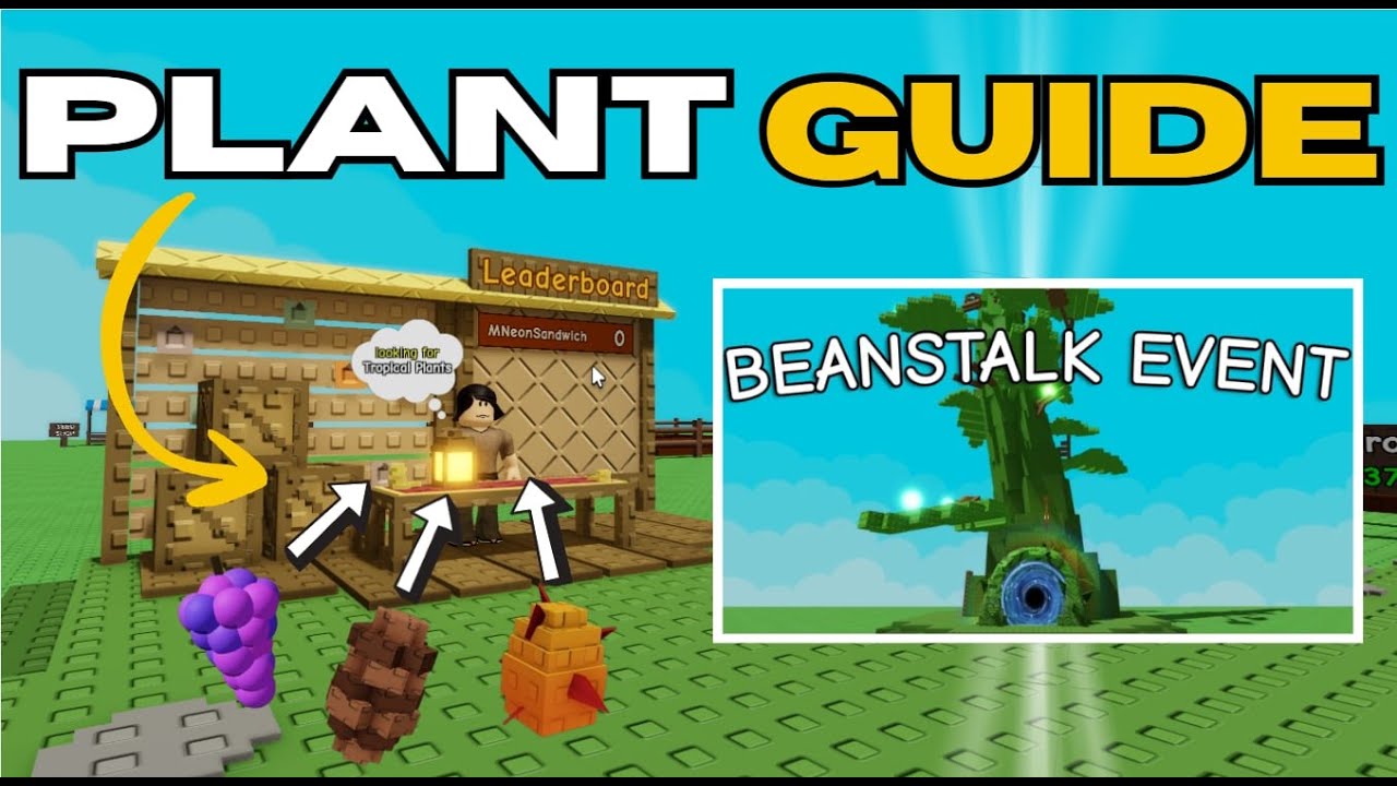 Grow A Garden Beanstalk Event Plant List