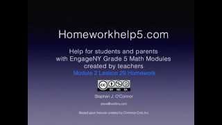 Grade 5 EngageNY Eureka Math Module 2 Lesson 29 Homework Guidance