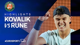 Jozef Kovalik vs Holger Rune | Round 3 | French Open 2024 Highlights 🇫🇷