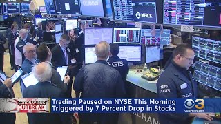 Trading Paused On NYSE Monday Morning After Stocks Drop 7 Percent