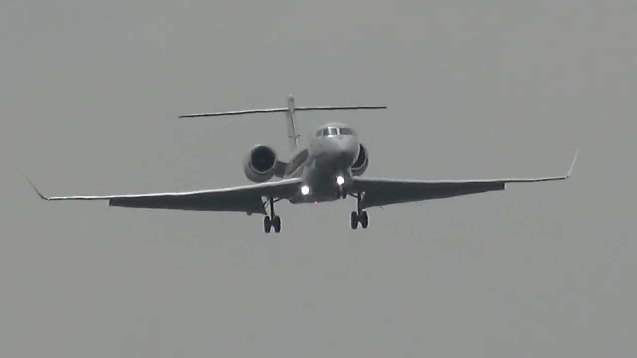 A9C-BHR BAHRAIN GOVERNMENT GULFSTREAM G650 LANDING AT FARNBOROUGH EGLF FAB 17-6