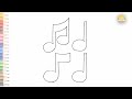Music notes Lesson plans drawing | How to draw Music symbols simply | drawing tutorials | art janag image