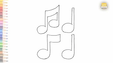 Music notes Lesson plans drawing | How to draw Music symbols simply | drawing tutorials | art janag