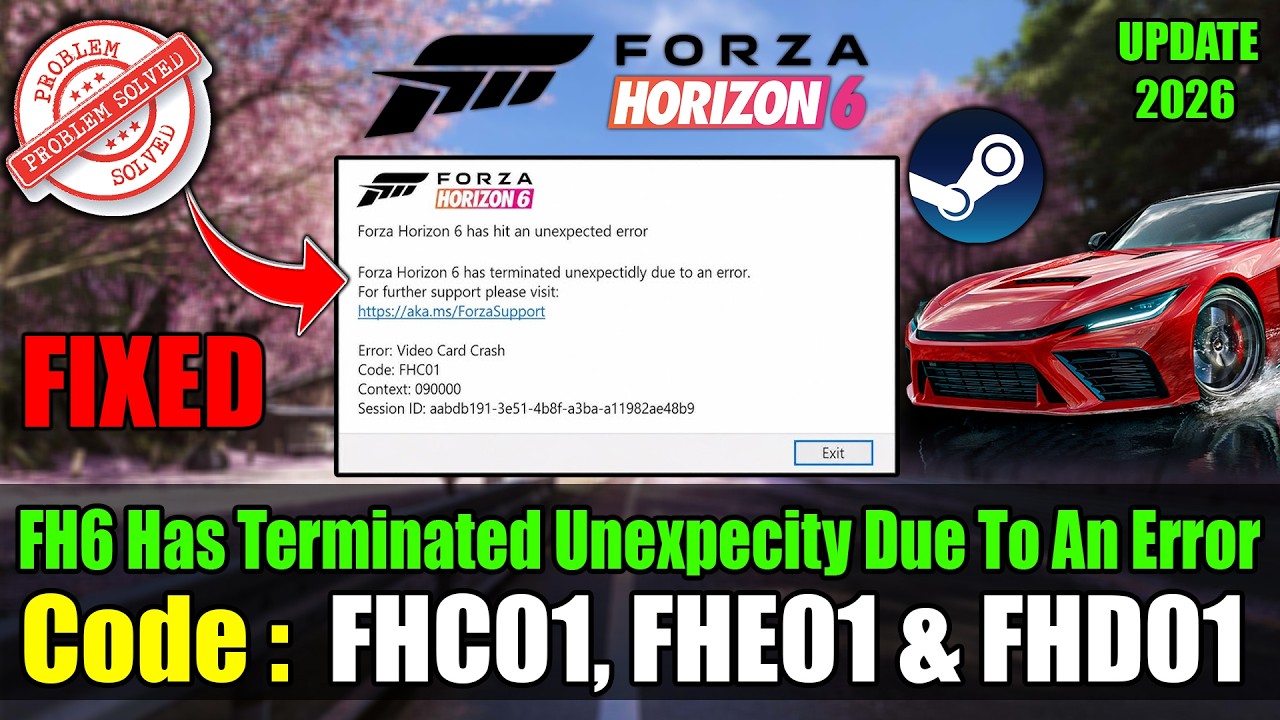 Fix Forza Horizon 6 Video Card Crash Code FHC01, FHE01 & FHD01 - YouTube