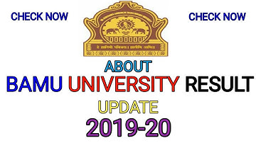 ABOUT Bamu university result 2019-20 | engineering faculty