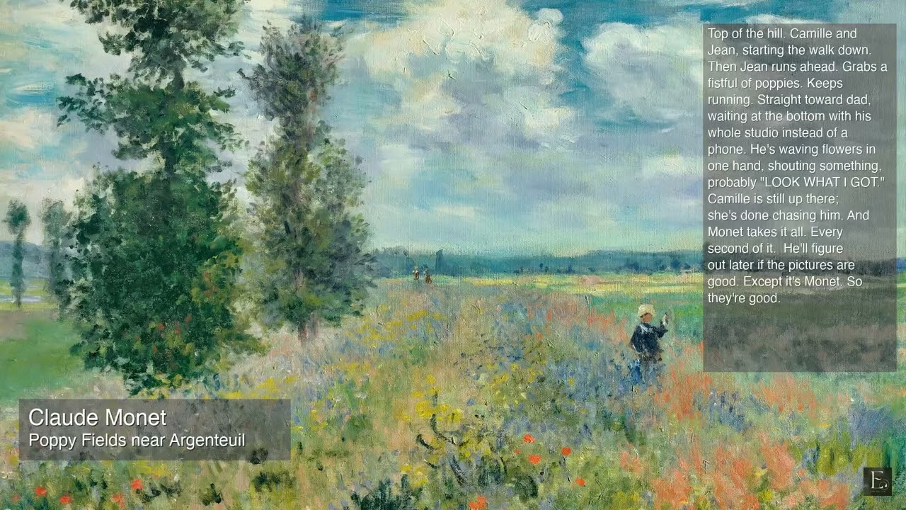 Claude Monet - Poppy Fields near Argenteuil - 2 Hour Screensaver