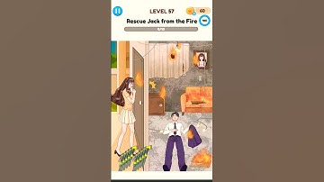 Annoying Puzzle Level 57 ~  Rescue Jack from the Fire 🔥 || Annoying Puzzle game || #puzzle #shorts