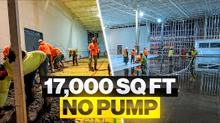 17,000 Sq Ft Grocery Store Slab – Poured Without a Pump (Full Process)