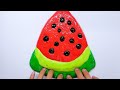 【ASMR】Making Watermelon Slime 🍉 バブル音が凄いスイカ スライム【音フェチ】