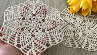 : One of the Most Stylish Pineapple Hexagon Crochet Motif Models Step by Step Instructions