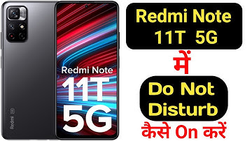 How to enable Do not disturb mode in Redmi Note 11T 5G || Redmi Note 11T 5G do not disturb ||