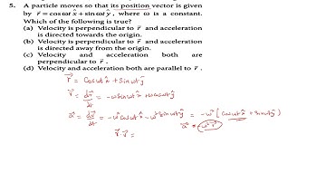 A particle moves so that it