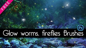 Fire Flies & Glow Worm Brushes For Photoshop | Free Download Brushes for Fireflies & Glow worms