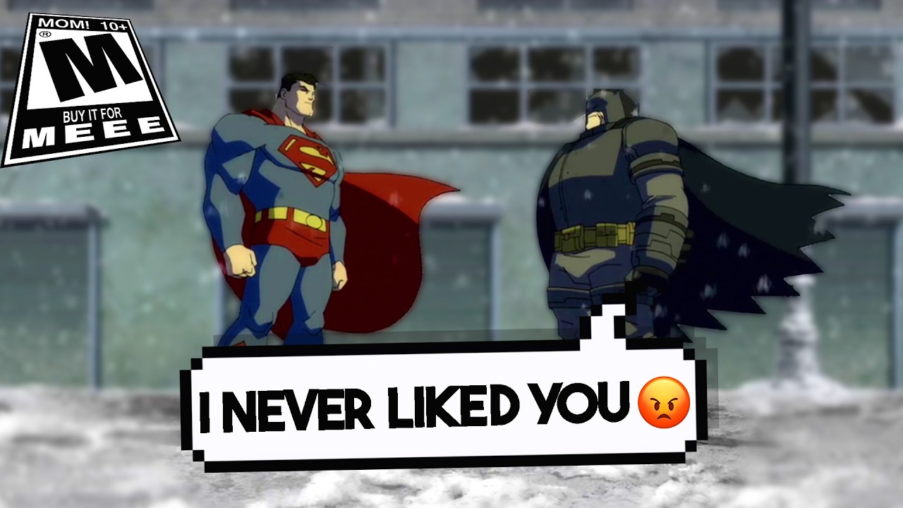 Batman Runs Down on Superman & The Joker