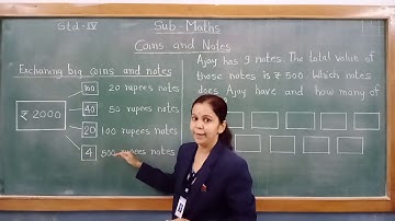 STD. IV SUB. :- Maths (Topic 7 Coins and Notes)