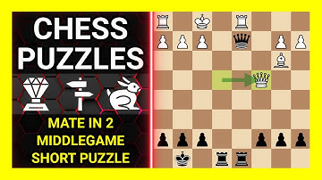 Chess Puzzles to Practice. Themes: Mate in 2, Middlegame, Short puzzle. Learn Chess