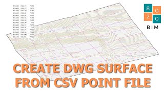 Generate Civil 3D DWG Topo Surface from Excel CSV Points File