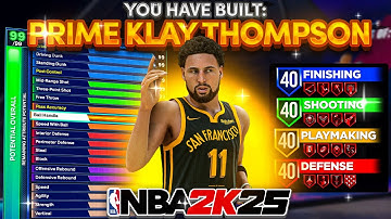 *NEW* PRIME KLAY THOMPSON 2-WAY SHARP BUILD In NBA 2K25 - 96 THREE, 92 DEFENSE, 94 SPEED, & MORE…