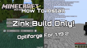 How To Install Optiforge For 1.19.2!!!