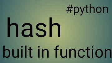 hash built in function python