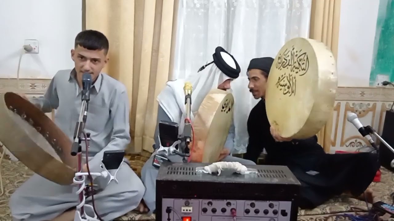 المداح محمد نزار الالوسي في تكية سيد نزار الالوسي تل السيباط