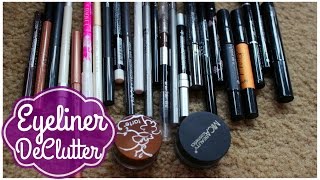 Eyeliner Declutter! Makeup DeClutter Series 2016