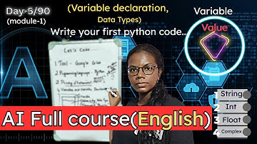 Day-5/90 | Part-1/2 | AI, DS and ML complete course for beginners in English |Hire Ready| Data types