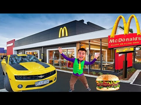 Mr. Joe in McDonald's! Mr. Joe on Chevrolet Camaro bought Burger in McDonald's 13+