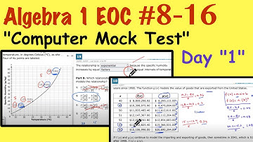 Algebra 1 EOC - #8-16 Computer Practice Exam