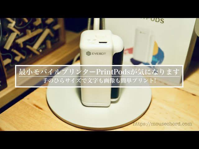 最小？モバイルプリンターPrintPods！実機レビュー - YouTube