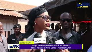 Millicent Amankwahs Father Installed As Chief With Stool Name Okogyeaman Kyere Ii