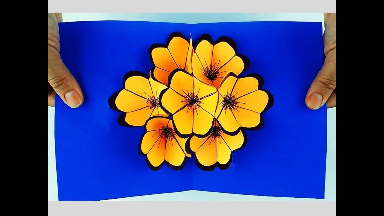 CARTÃO POP UP 3D FÁCIL | CARTÃO FLOR 3D | IDER ALVES