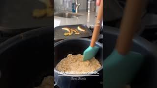 Oatmeal with Roasted Banana and Crunchy handmade granola ?. #healthyrecipes #shortvideo #food